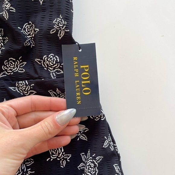 Polo Ralph Lauren Floral Double Tie One Piece Swimsuit - S - Picture 4 of 9